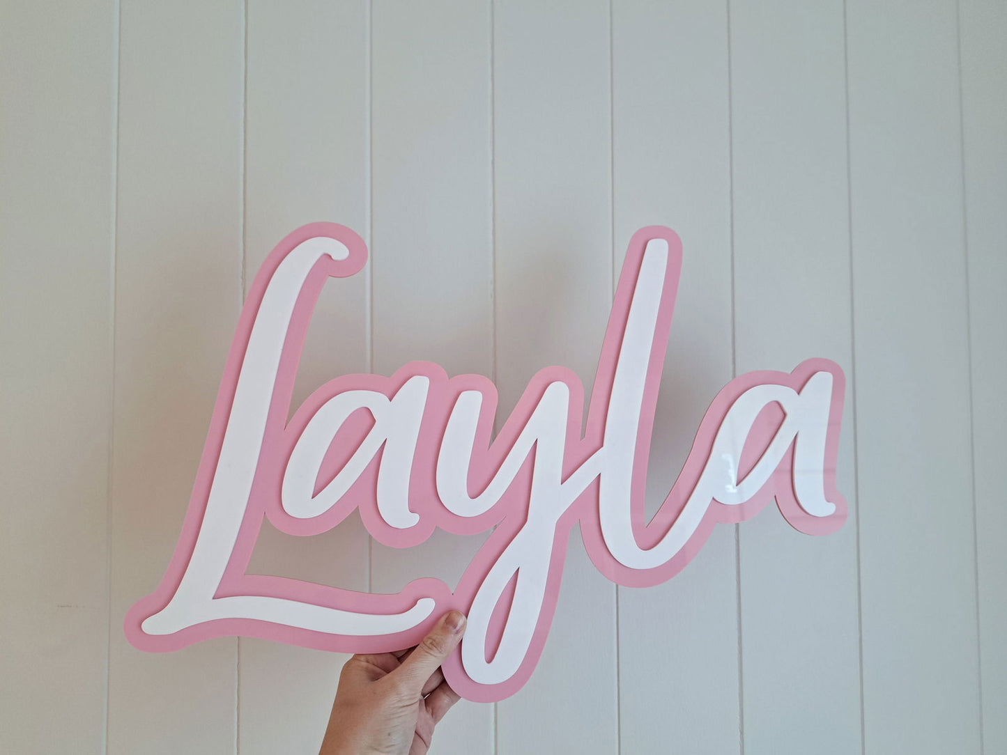 Name Plaque - Acrylic backing - Lou James Creations
