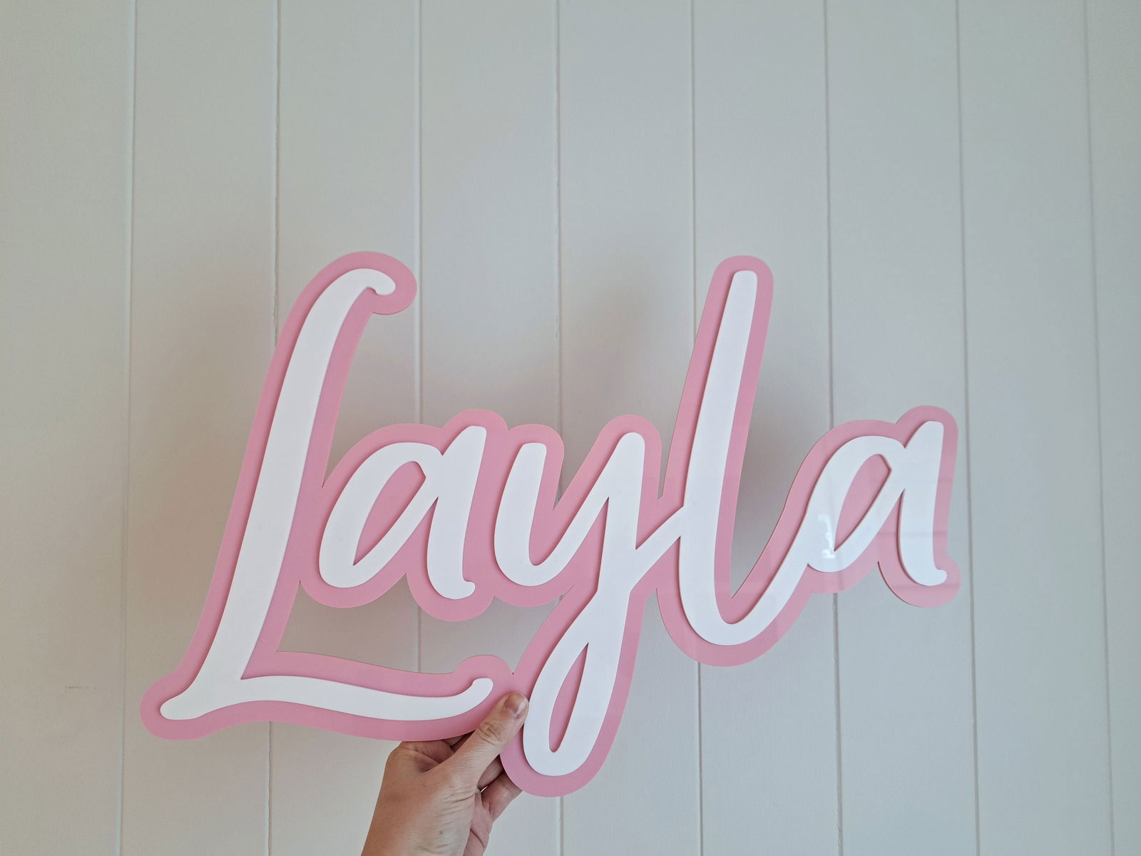 Name Plaque - Acrylic backing - Lou James Creations