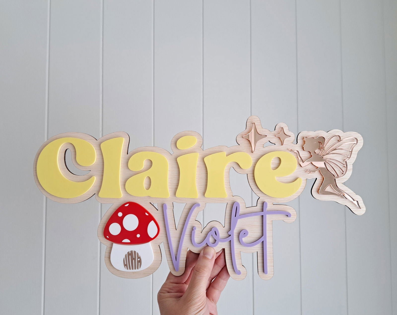 Name Plaque with Fairy - Lou James Creations