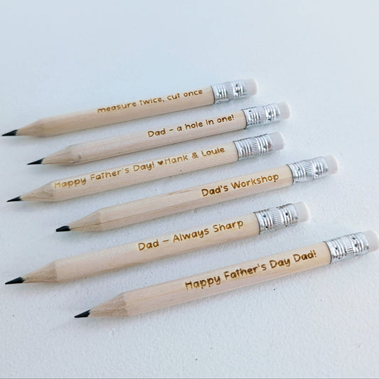 Father's Day Engraved Pencil - Lou James Creations 