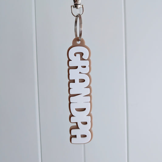 Father's Day Double Layer Keyring - Lou James Creations 