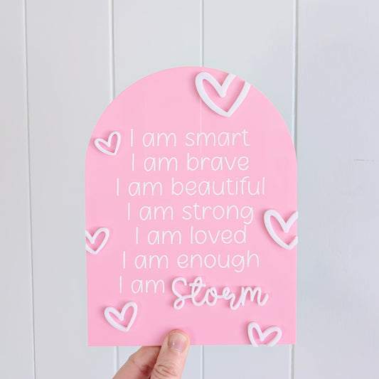 Hearts - Acrylic Affirmation Arch