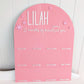 Birthday 12 Month Photo Board - Acrylic Daisy Theme
