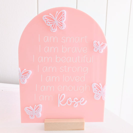 Butterfly - Acrylic Affirmation Arch