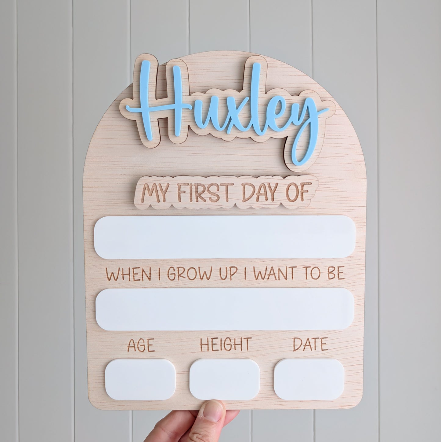 My First Day / My Last Day Personalised Wooden Arch - Classic