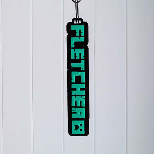 Pixel Name Bag Tag