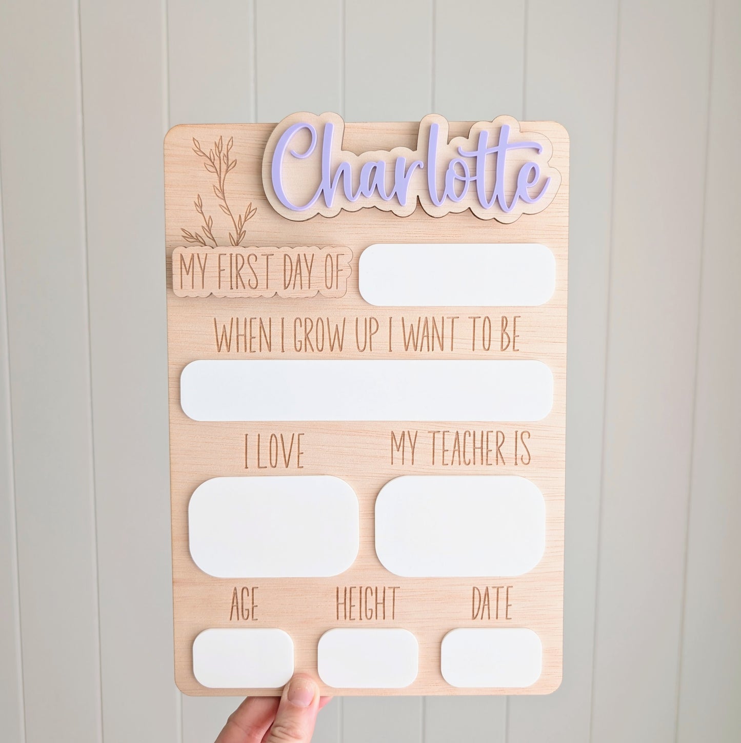 My First Day / My Last Day Board - Wood Interchangeable