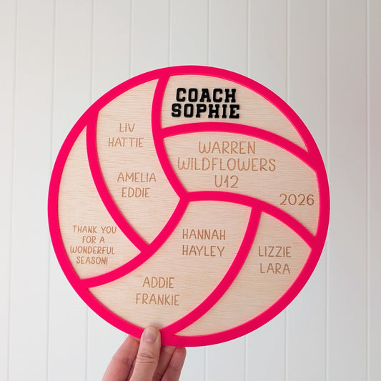 Netball Wooden Plaque - Coach Gift