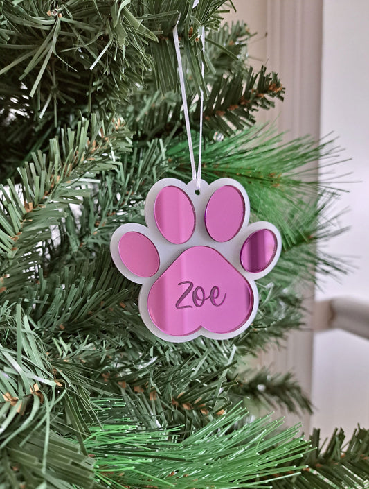 Paw Christmas Ornament - Lou James Creations