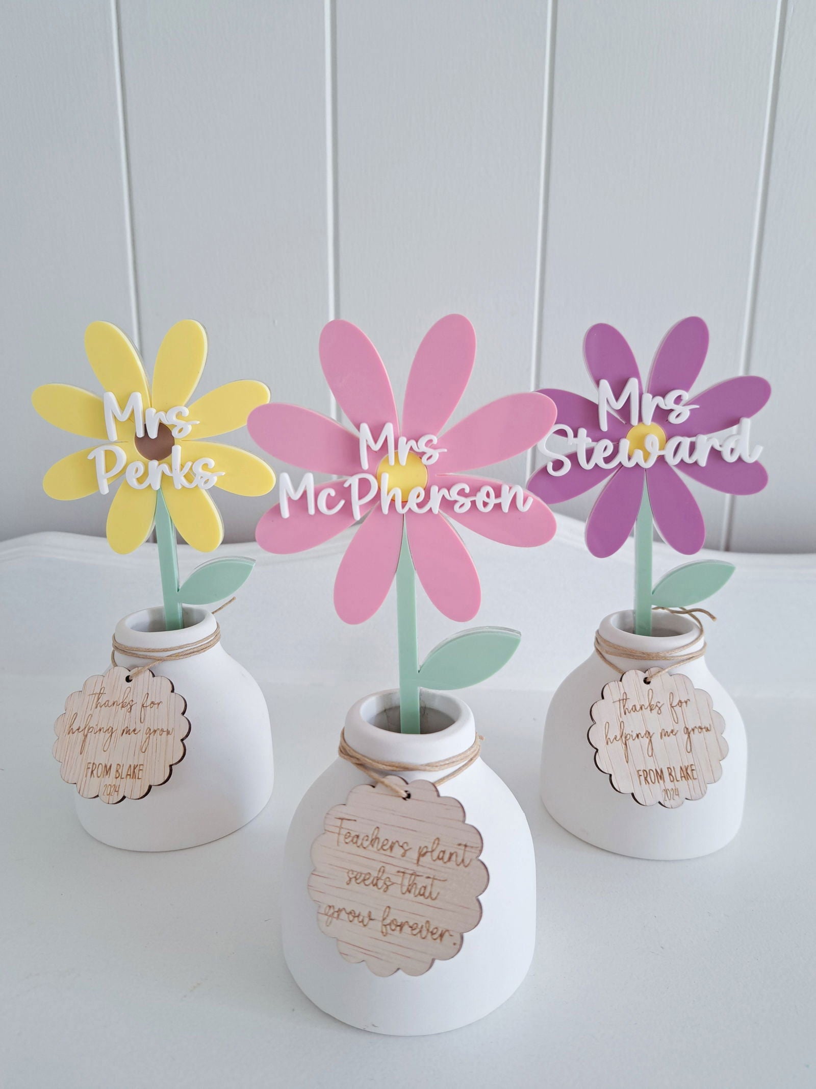 Personalised Flower in Vase - Lou James Creations