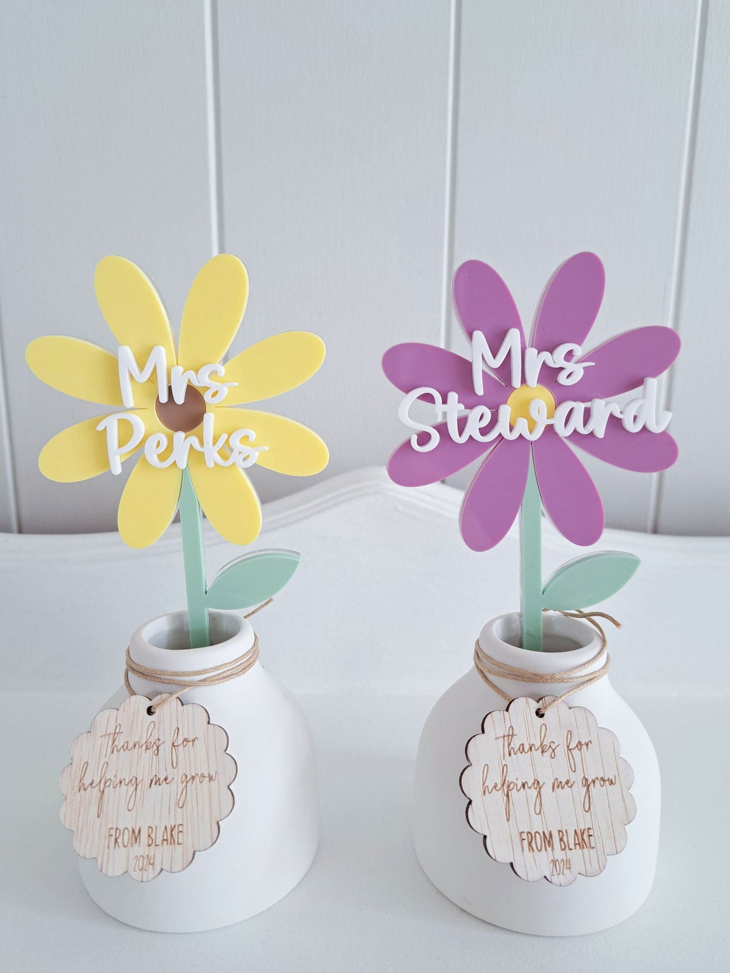 Personalised Flower in Vase - Lou James Creations