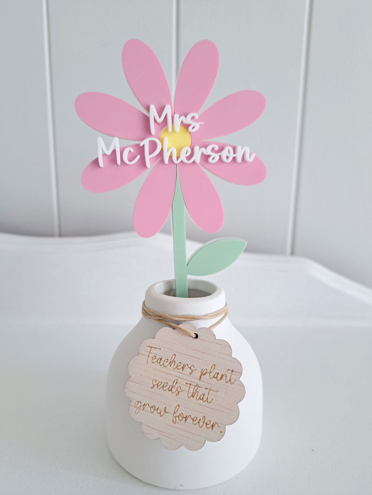Personalised Flower in Vase - Lou James Creations