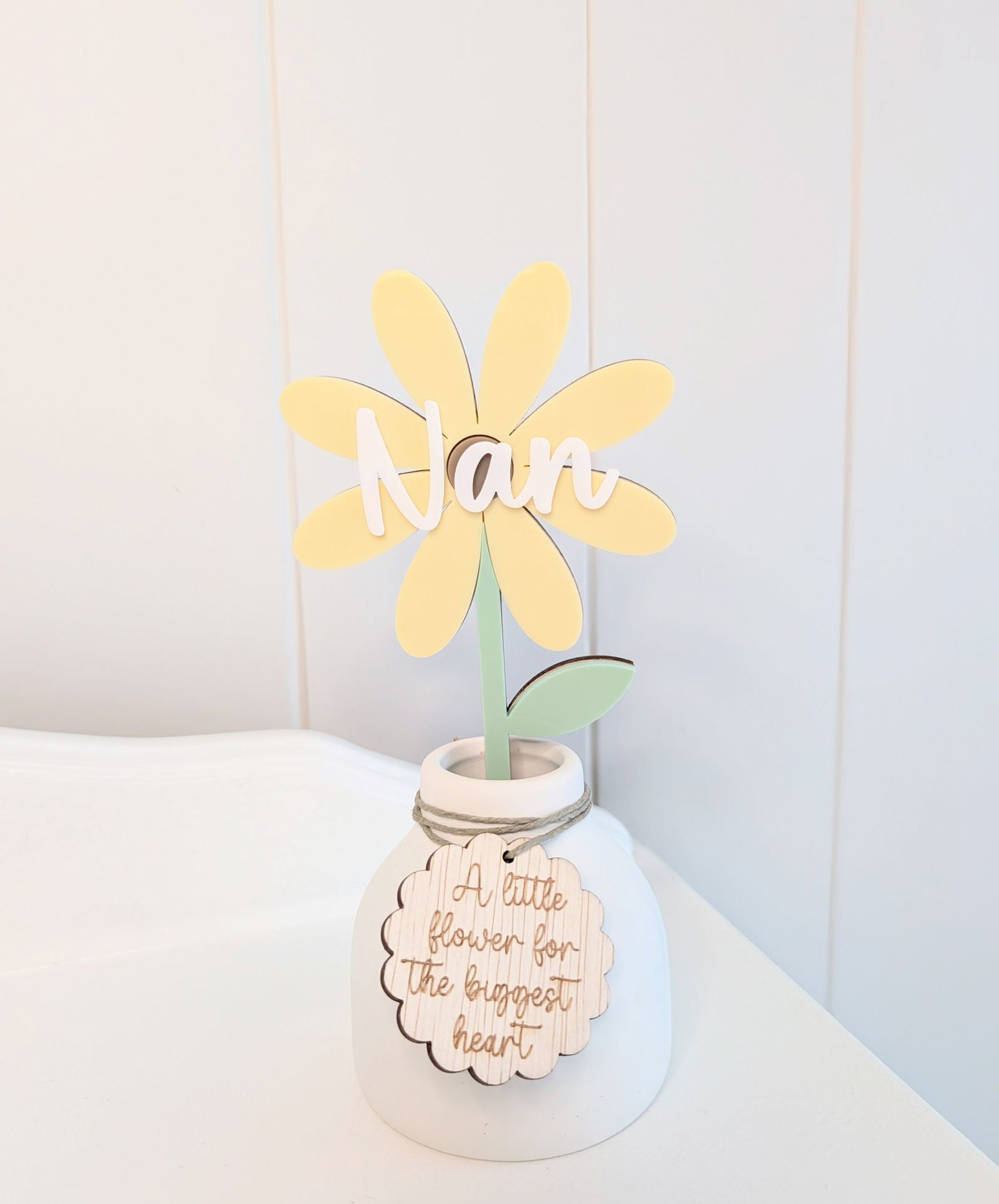 Personalised Flower in Vase - Lou James Creations