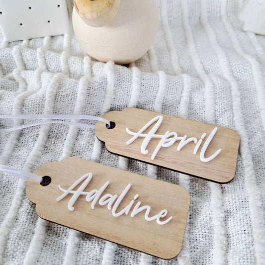 Personalised Gift Tag - Acrylic Name - Lou James Creations