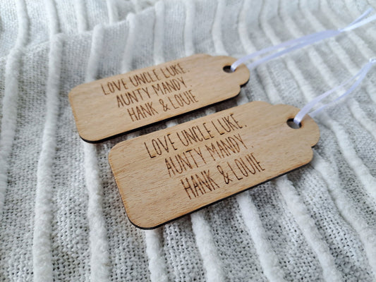 Personalised Gift Tag - Acrylic Name - Lou James Creations
