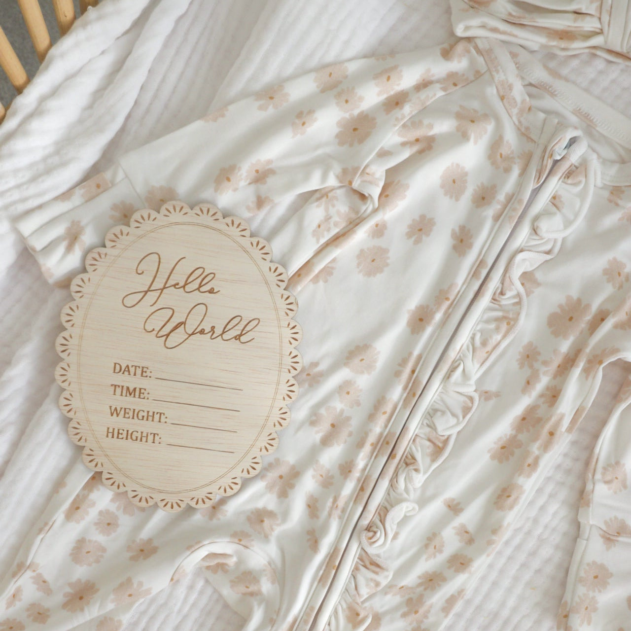 Vintage Oval Birth Announcement Plaque