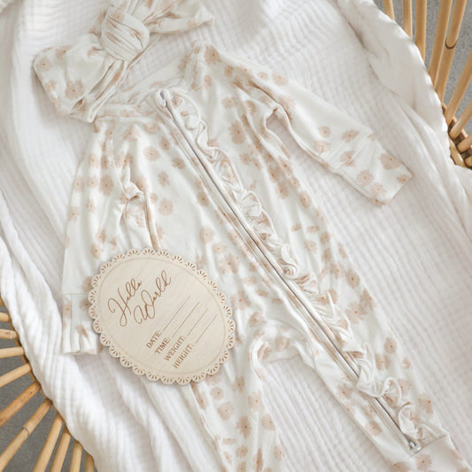 Vintage Oval Birth Announcement Plaque