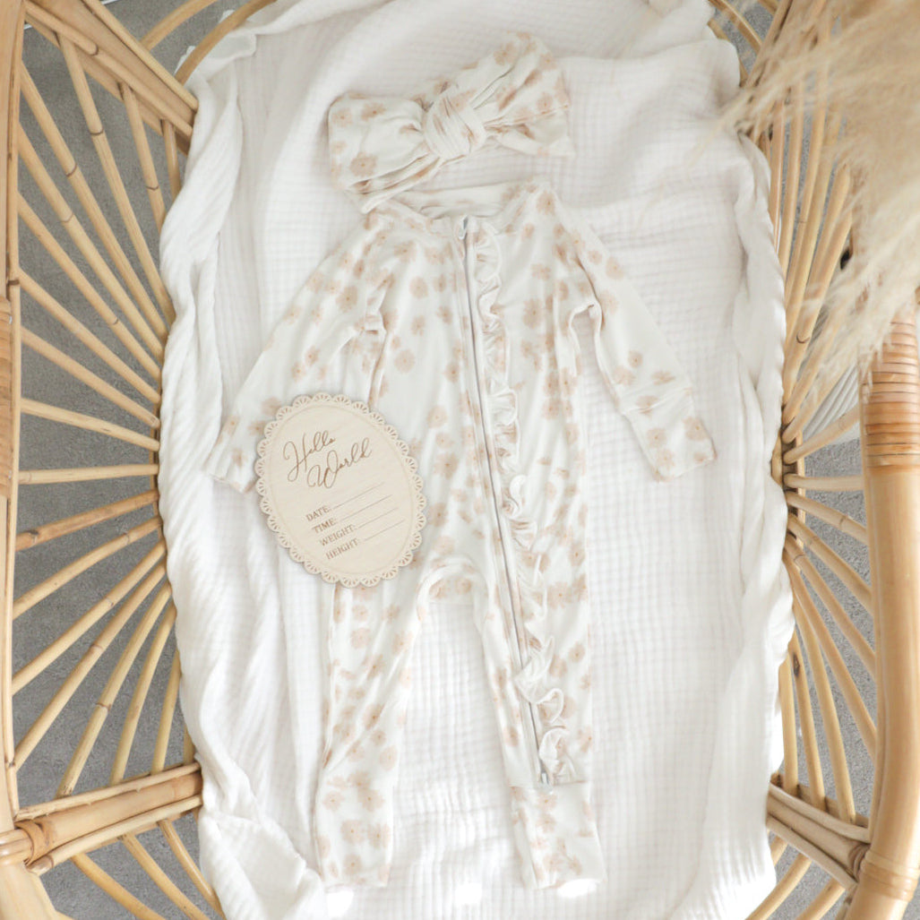 Vintage Oval Birth Announcement Plaque