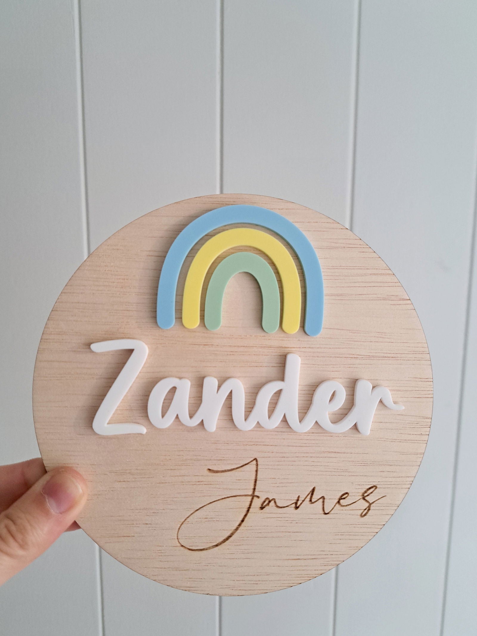 Rainbow Name Plaque - Lou James Creations