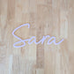 SARA Single Layer Strawberry Sorbet Name Plaque - Lou James Creations