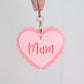 Scallop Heart Keyring - Lou James Creations