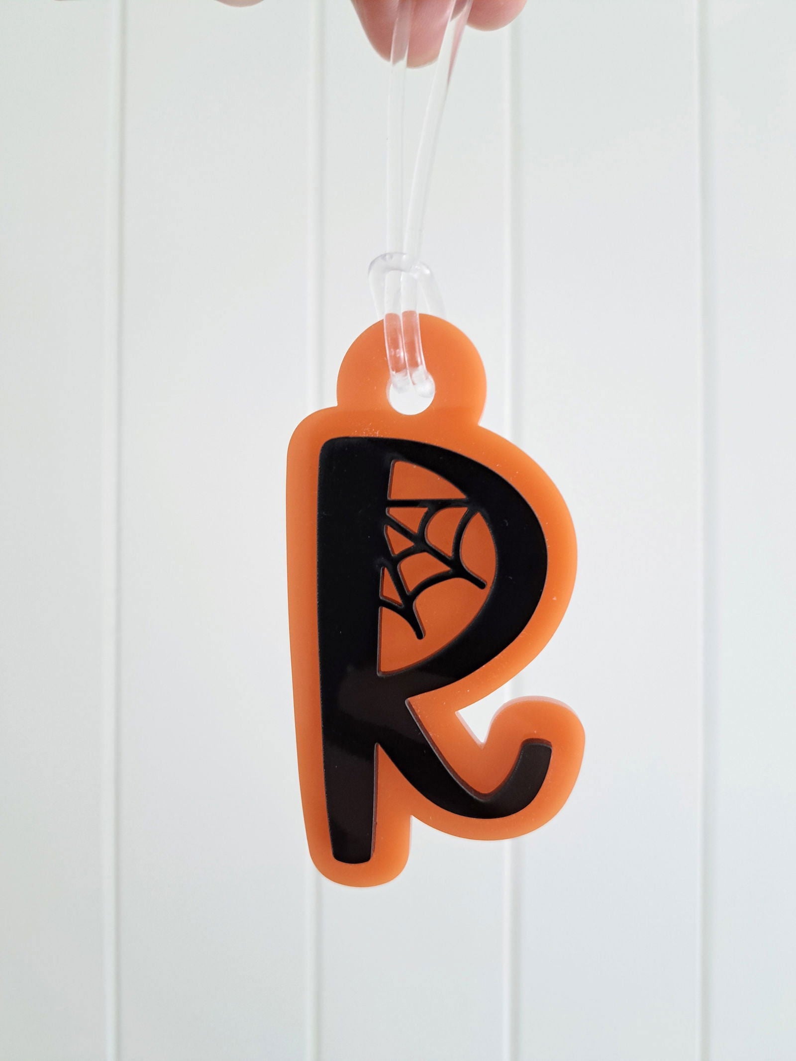 Spider Web Letter Bag Tag - Lou James Creations
