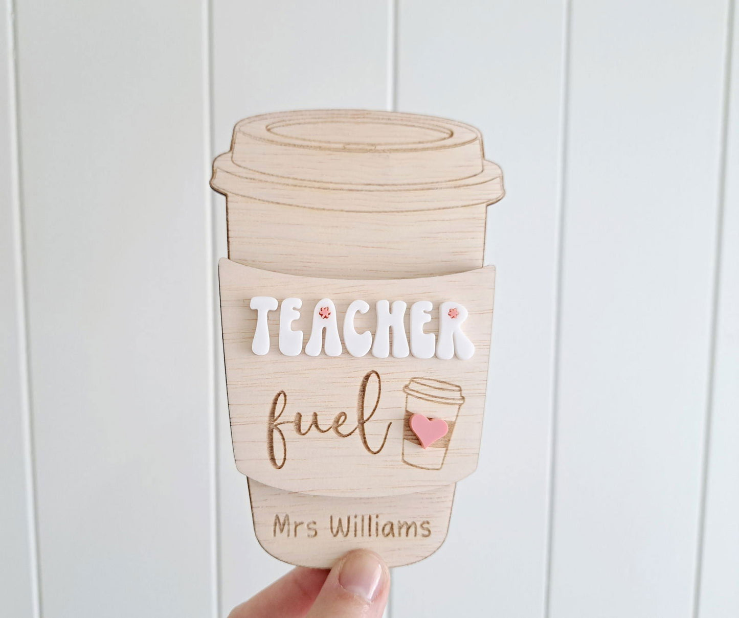 Teacher Coffee Cup Gift Voucher Holder - Lou James Creations