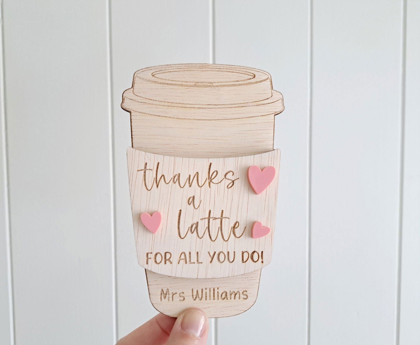 Teacher Coffee Cup Gift Voucher Holder - Lou James Creations
