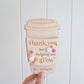 Teacher Coffee Cup Gift Voucher Holder - Lou James Creations