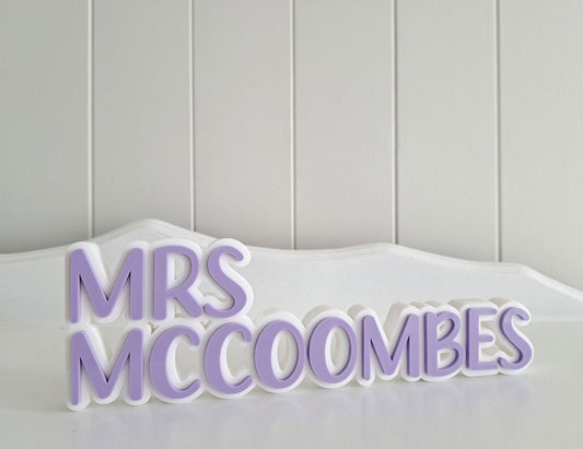 Teacher Name Desk Plaque - Lou James Creations