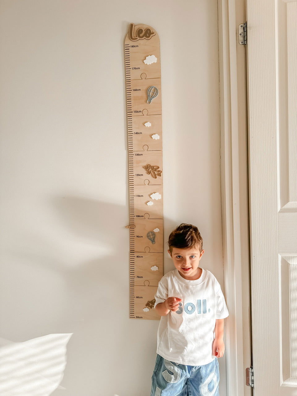 Wall Height Chart - Hot Air Balloon - Lou James Creations