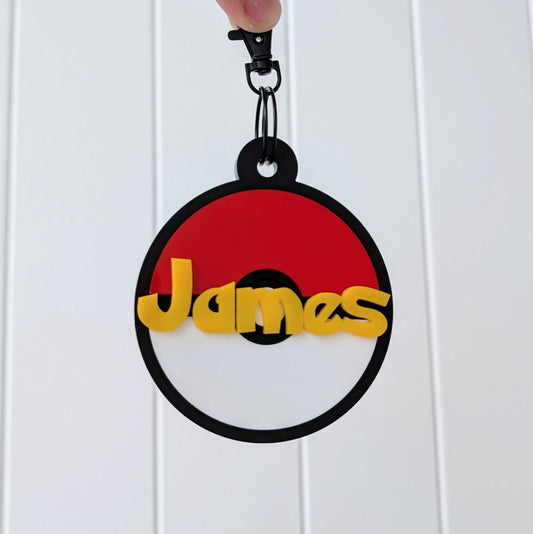 Personalised Gamer Ball Keyring