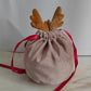 Mini Reindeer Velvet Sack