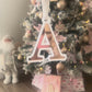 Christmas Letter Ornament with Engraved name