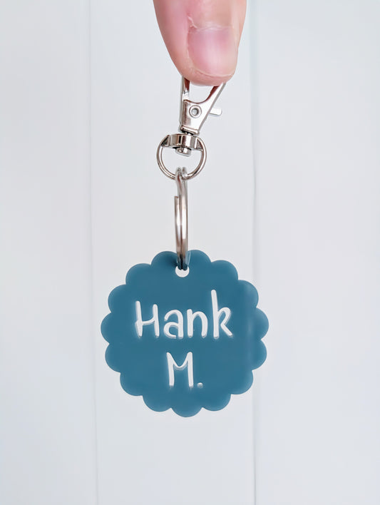 Scallop Name Keyring - Lou James Creations 