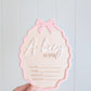 Birth Details Bow Announcement Plaque