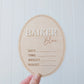 Vintage Oval Birth Announcement Plaque