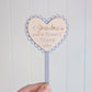 Mother's Day Scallop Heart Plant Stake - Lou James Creations 