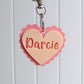 Scallop Heart Keyring