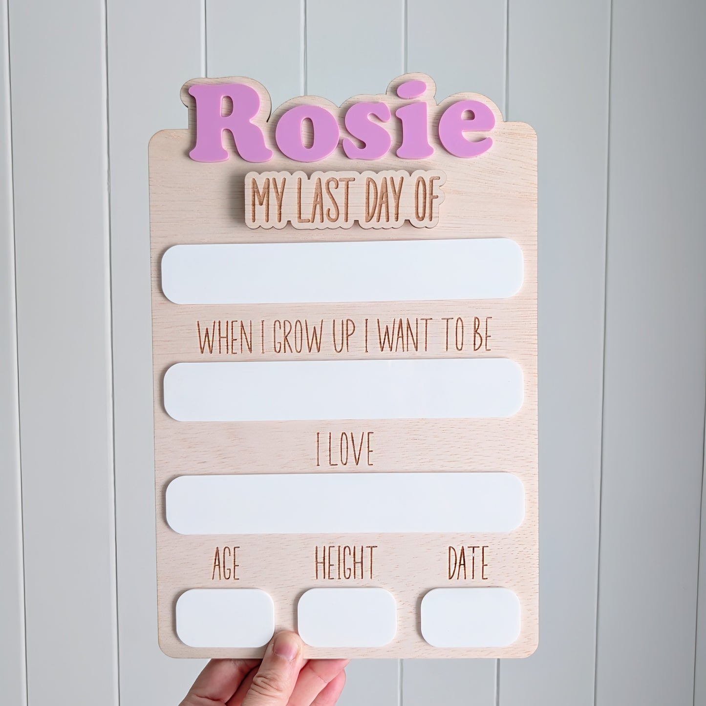 My First Day / My Last Day Board