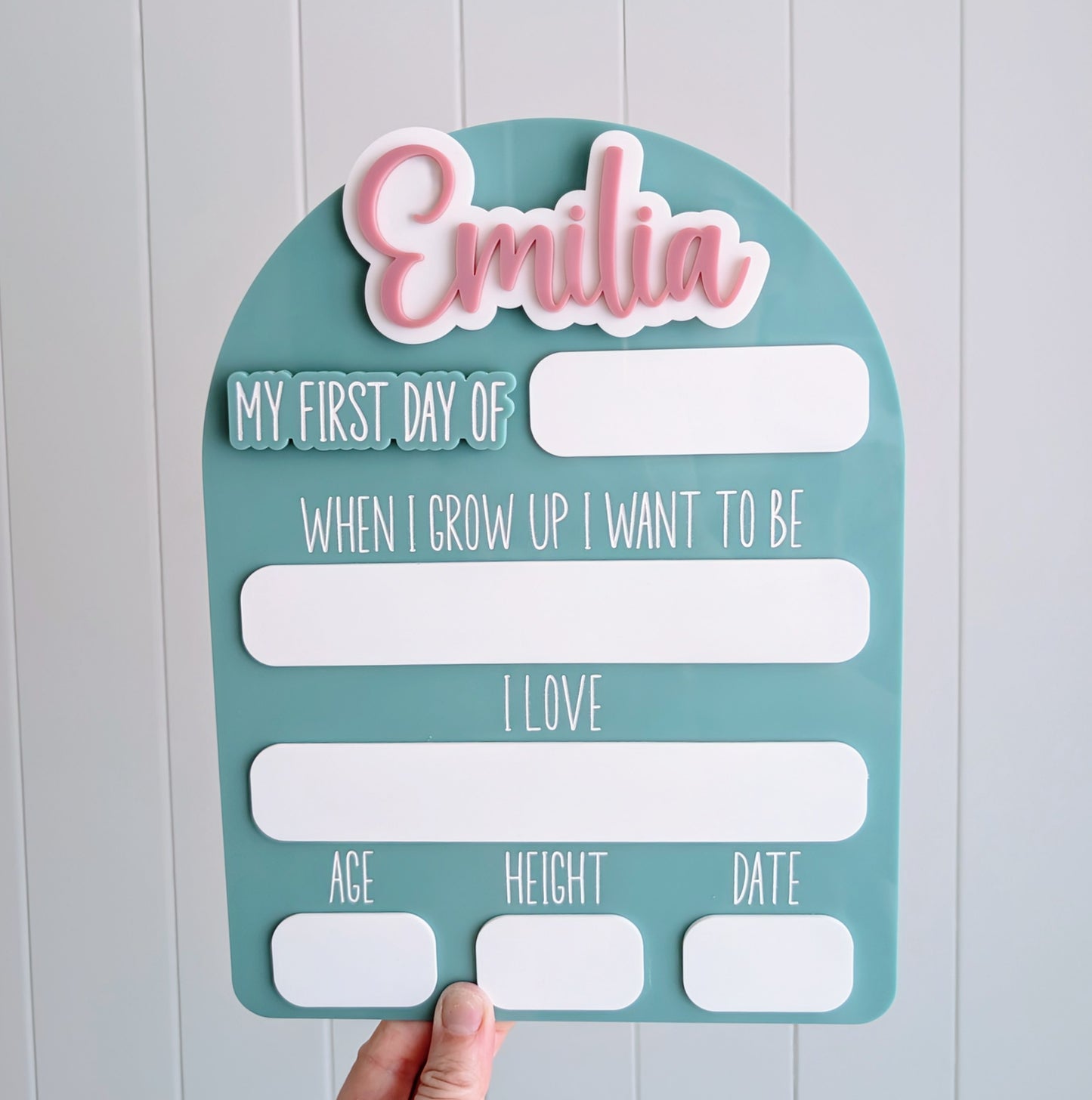 My First Day / My Last Day Board - Acrylic Arch Interchangeable