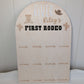 Birthday 12 Month Photo Board - First Rodeo Theme