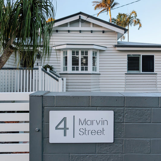 House Sign Street Address - Rectangle