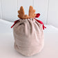 Mini Reindeer Velvet Sack