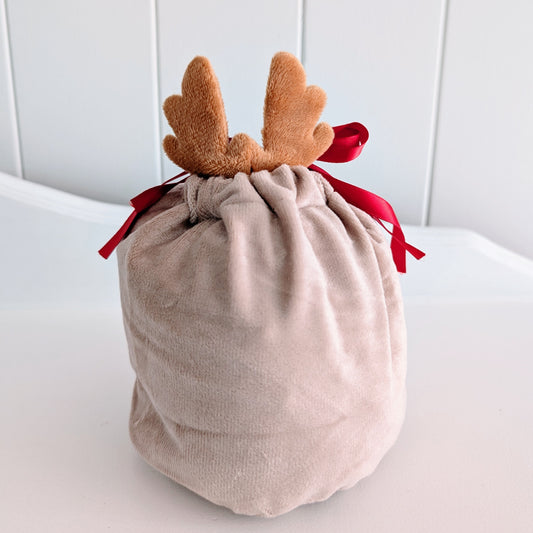 Mini Reindeer Velvet Sack