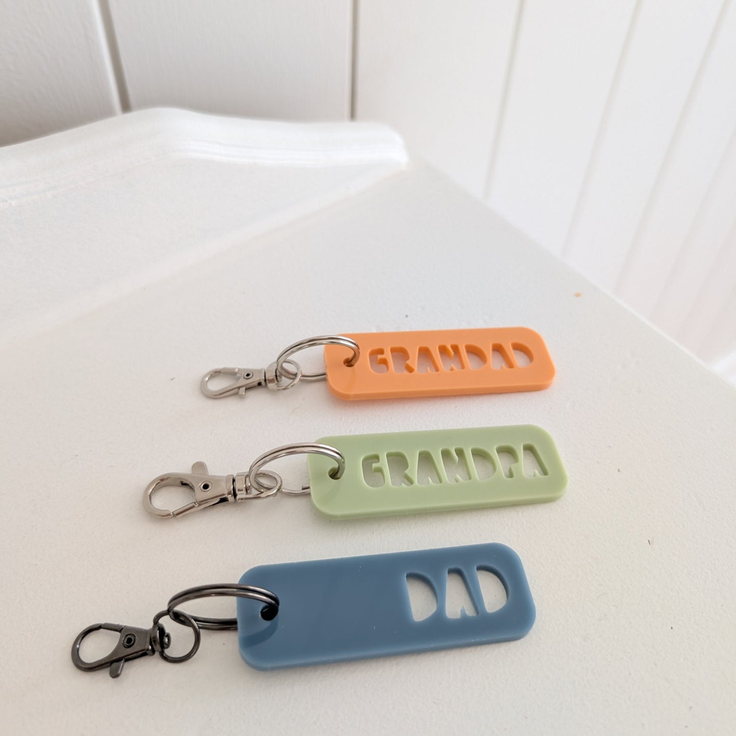 Father's Day Cut Out Keyring - Lou James Creations 