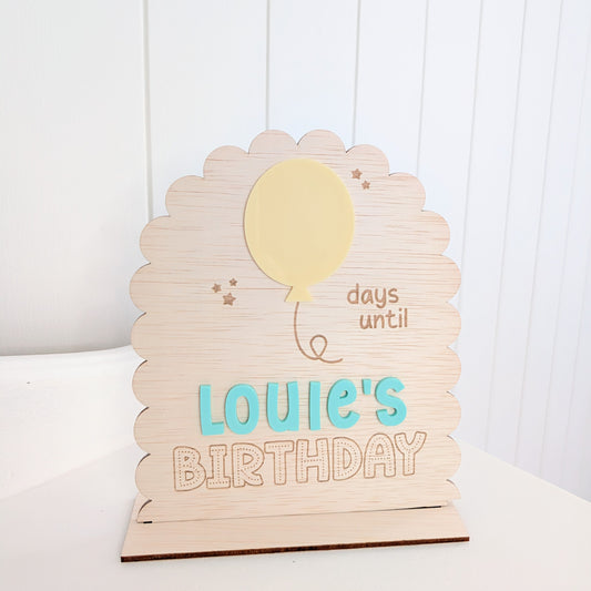 Birthday Countdown Plaque