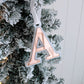 Christmas Letter Ornament with Engraved name