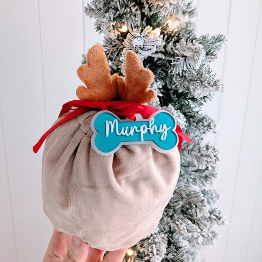 Dog Bone Christmas Gift Tag