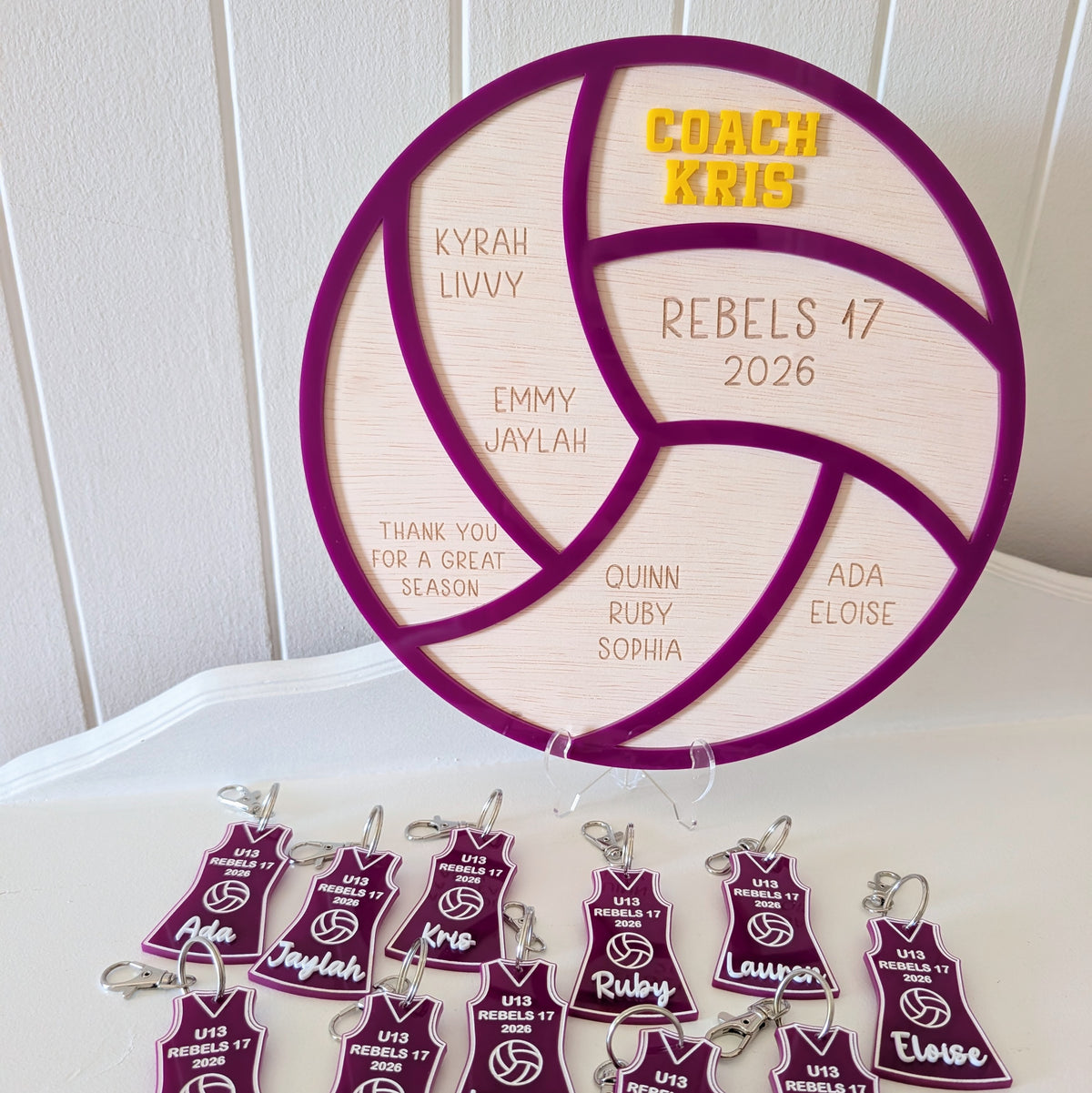 Netball Wooden Plaque - Coach Gift
